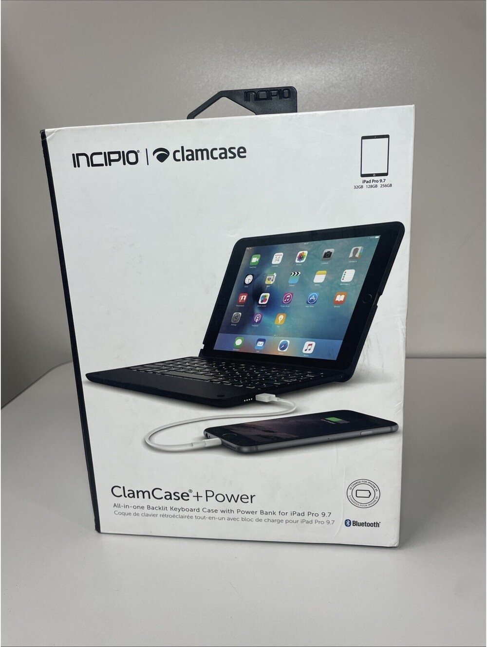 INCIPIO Clamcase + Power for iPad Pro 9.7 All In One With Power Bank Black